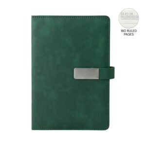 WINDSOR - Giftology A5 PU Magnet Closure Notebook - Green