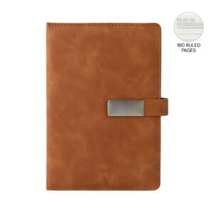 WINDSOR - Giftology A5 PU Magnet Closure Notebook - Tan