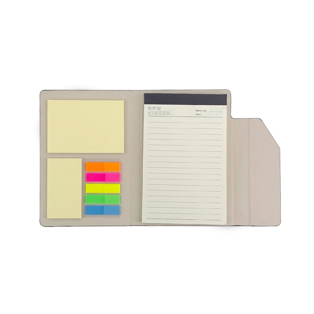 CARLO - Giftology Notepad with Pen and Sticky Note - Grey - Image 3