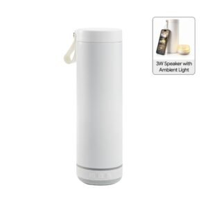 DEXOS - Giftology Double Wall Vacuum Bottle with 3W Speaker - 500 ml - White