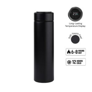 WAHA - Giftology Thermal Flask with LED Temperature Display 500ml - Black